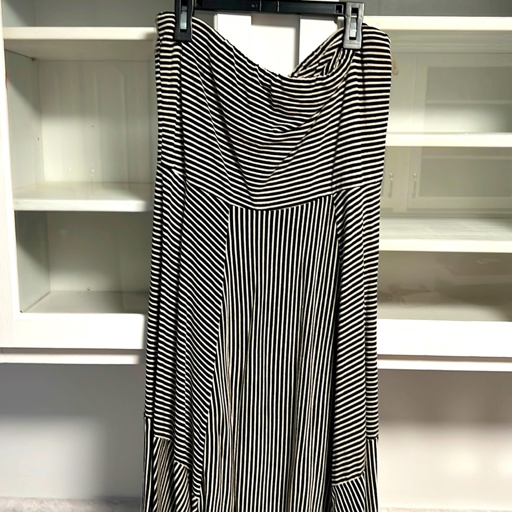 Maurice’s black/cream strapless dress